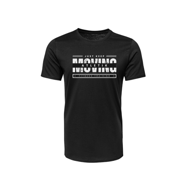 T-shirt noir unisexe moving