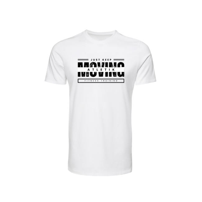 T-shirt blanc unisexe moving