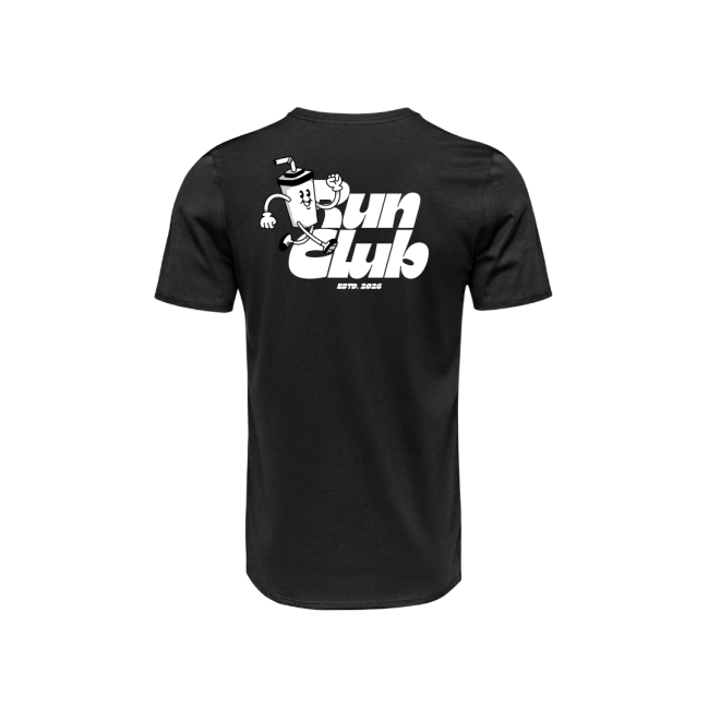 t-shirt noir unisexe run club