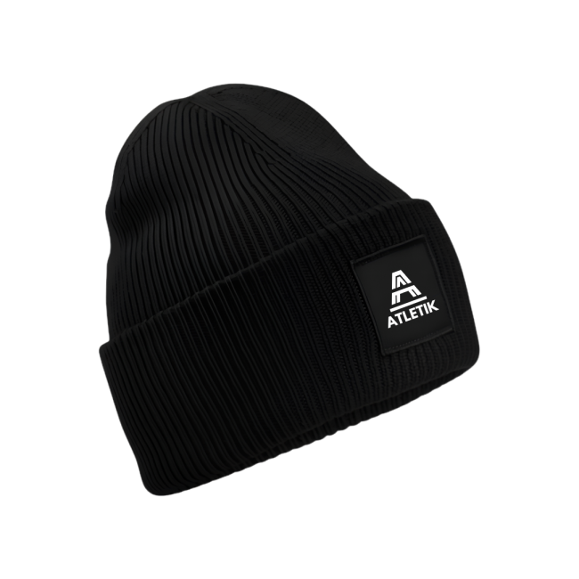 Bonnet unisexe noir ATLETIK